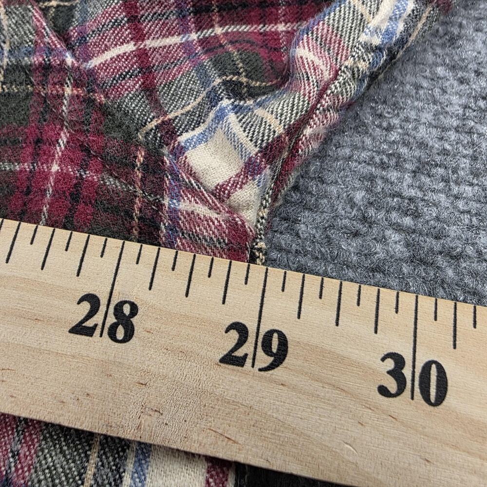 Vintage LL Bean Shirt Mens XXL Red Green Plaid Cotton Flannel Button Down Canada - Picture 6 of 15